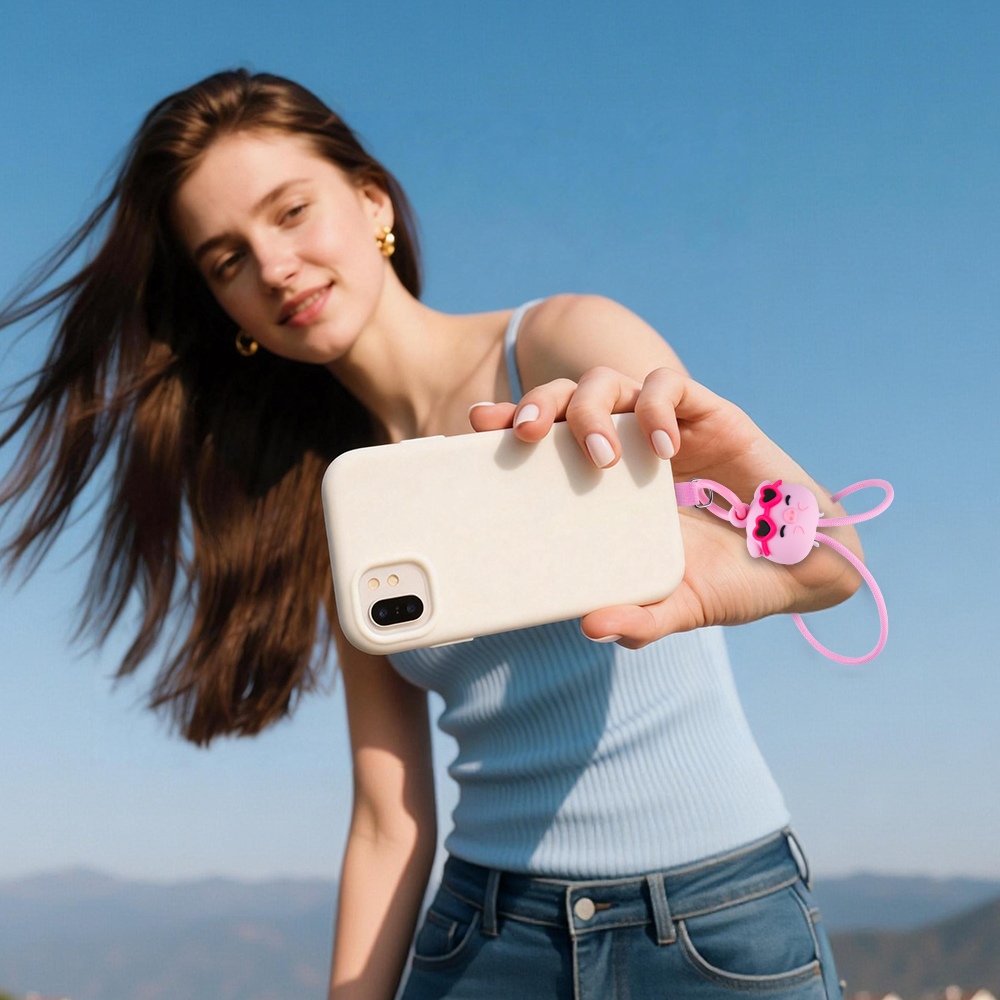 Pink Pig Phone Lanyard Fast Charging Cable Anti Theft Skin-Friendly Universal Cell Phone Strap Lanyard for Travel Essentials