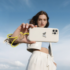 Beanlieve Cute Bear Hand Wrist Strap Lanyard 60W Fast Charging Cable Nylon Braid Anti Theft USB Type C Phone Strap Charging Cable for Travel