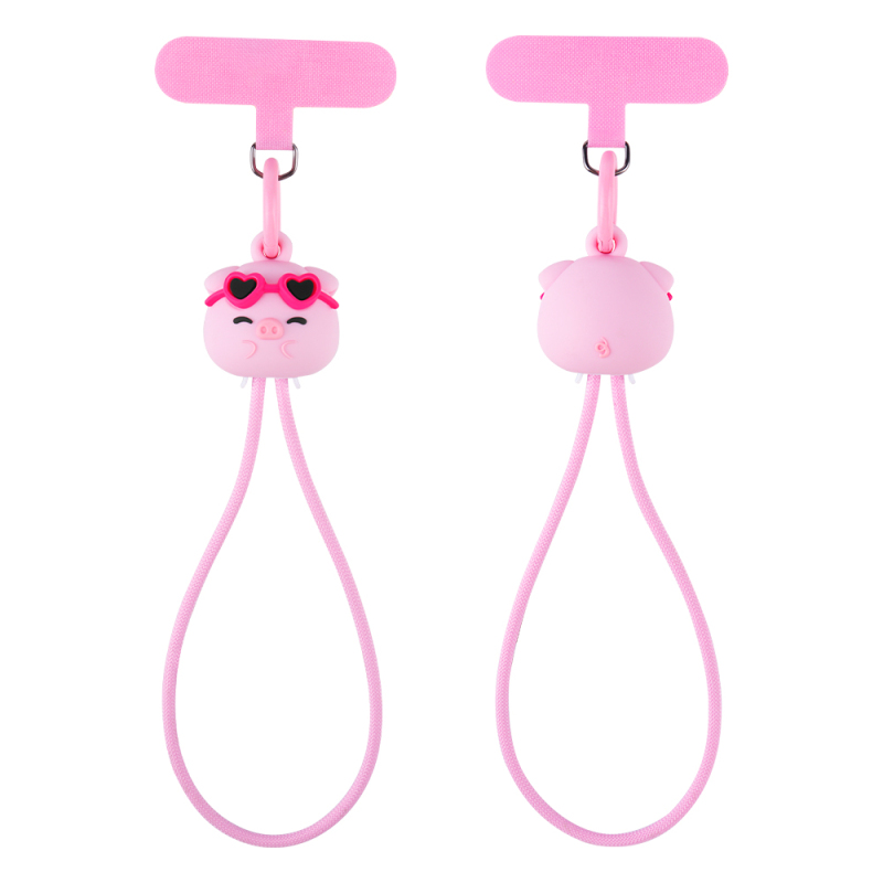 Pink Pig Phone Lanyard Fast Charging Cable Anti Theft Skin-Friendly Universal Cell Phone Strap Lanyard for Travel Essentials