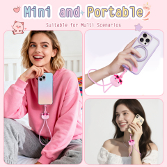 Pink Pig Phone Lanyard Fast Charging Cable Anti Theft Skin-Friendly Universal Cell Phone Strap Lanyard for Travel Essentials