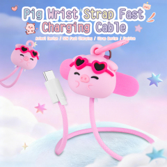 Pink Pig Phone Lanyard Fast Charging Cable Anti Theft Skin-Friendly Universal Cell Phone Strap Lanyard for Travel Essentials