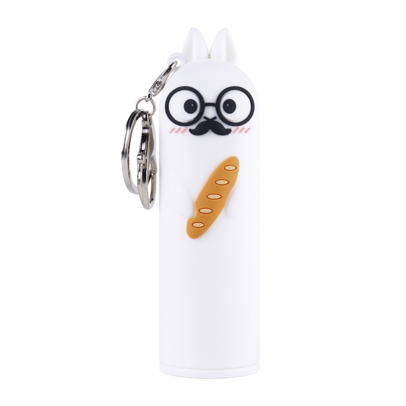 Cute Rabbit 5000mAh Power Bank Keychain Portable Charger Compact USB C Charging Rechargeable Battery Power Bank for Travel Gift