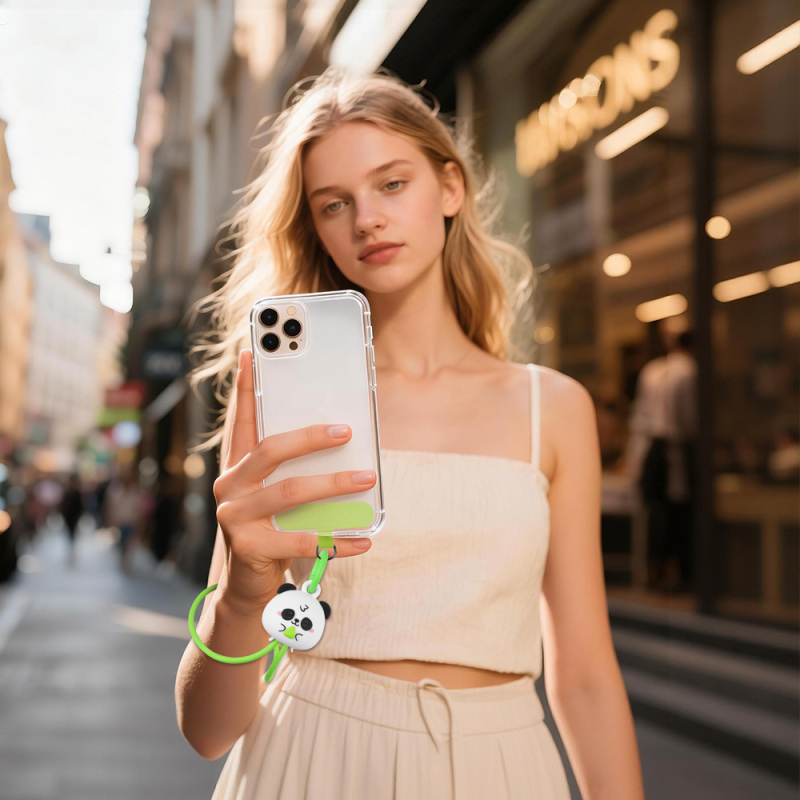 Creative Electronic Accessory 60W Wrist Strap Cable Panda Themed Fast Charging Cord Portable Fashionable Phone Cable for School