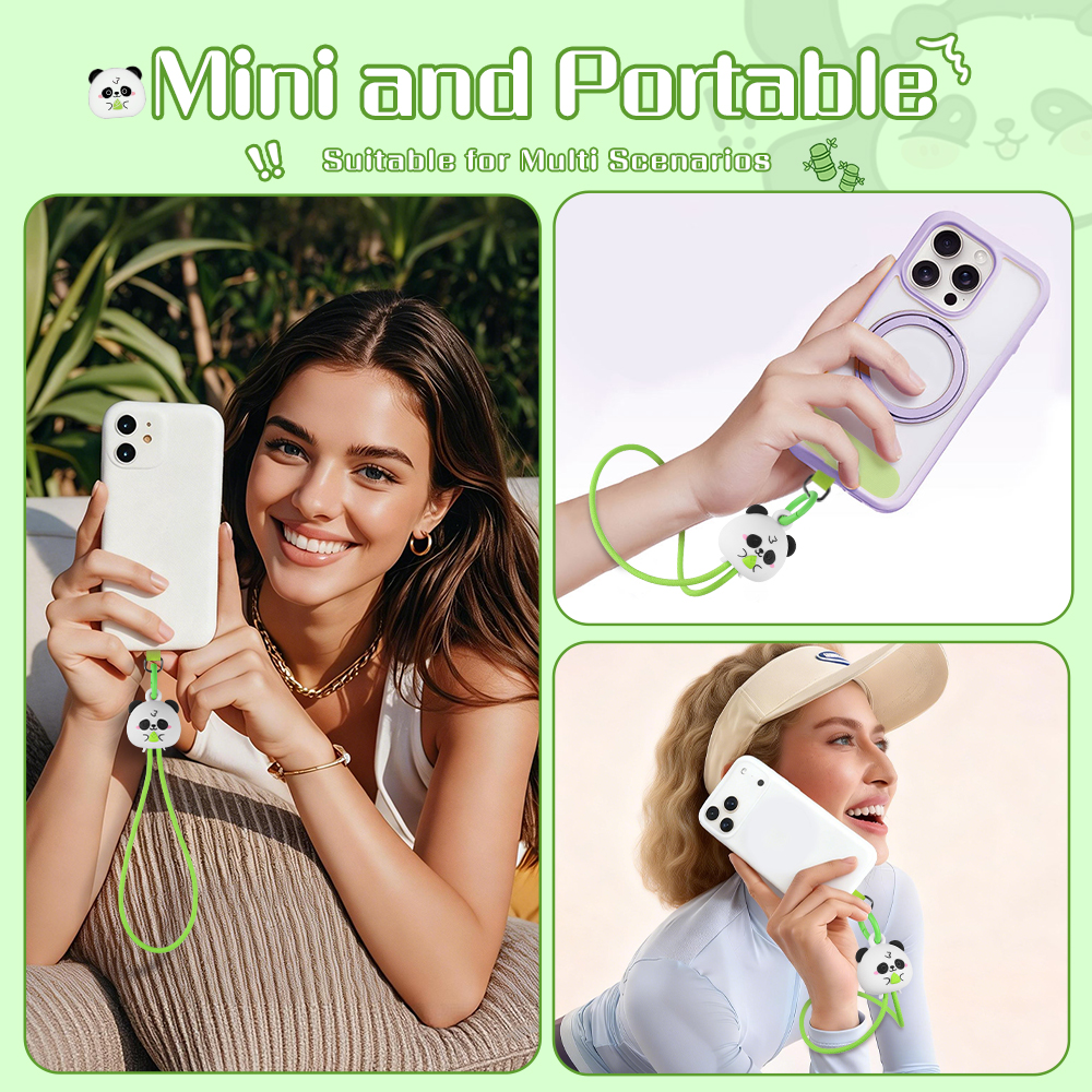 Creative Electronic Accessory 60W Wrist Strap Cable Panda Themed Fast Charging Cord Portable Fashionable Phone Cable for School