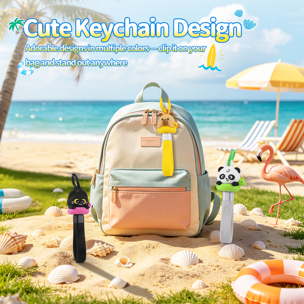 Creative Summer Series Swim Ring Design 60W Fast Charging Cable Short Universal USB Type-C to Type-C Data Cable for Power Banks Phone Laptop