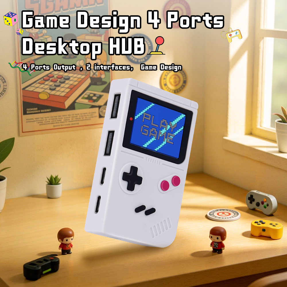 Creative Gaming Desktop HUB USB Splitter Retro Game Design Multi Port Adapter HUB USB for Office Laptop