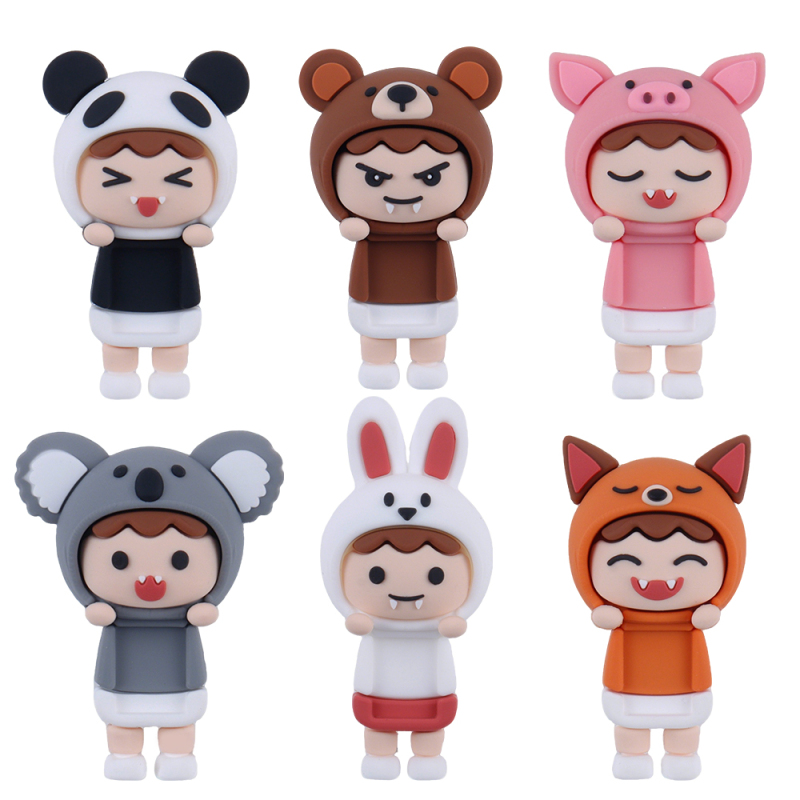 Teens blind box Hippers Kawaii Animal Decoration Mini Figures Screen Decor Adorable Koala Panda Cat Desktop Ornaments Minifigures Screen Topper Decoration Mini Figures