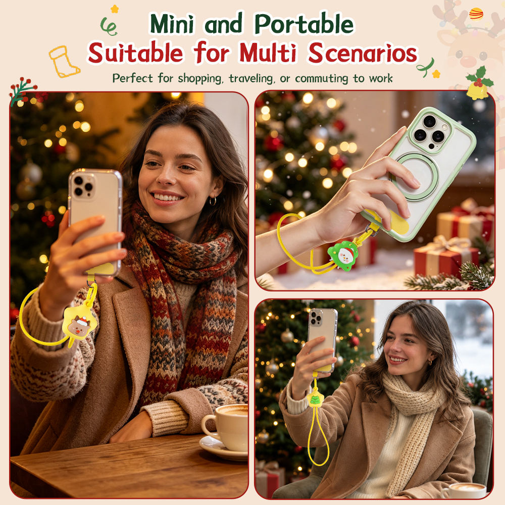 Perfect Christmas Gift Cute Phone Wrist Strap 60W Fast Charging Cable Anti-Drop Lanyard USBC Charger Cable for Women Girls Teens