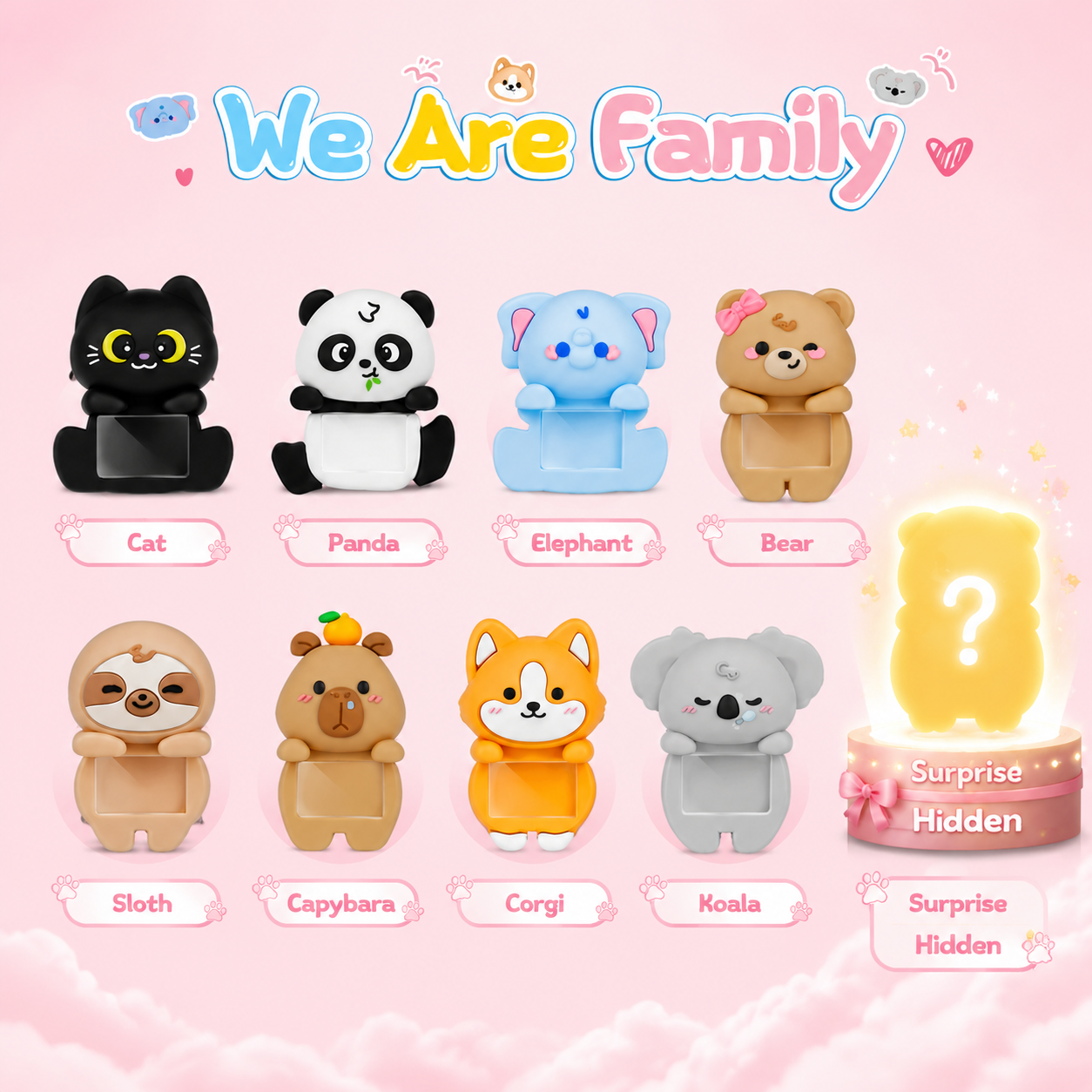 Cute Animal Phone Peeker Hippers Decorative Mini Figures Capybara Phone Corner Decor Kawaii Phone Case Decorative Mini Figures for Women Girls Gift
