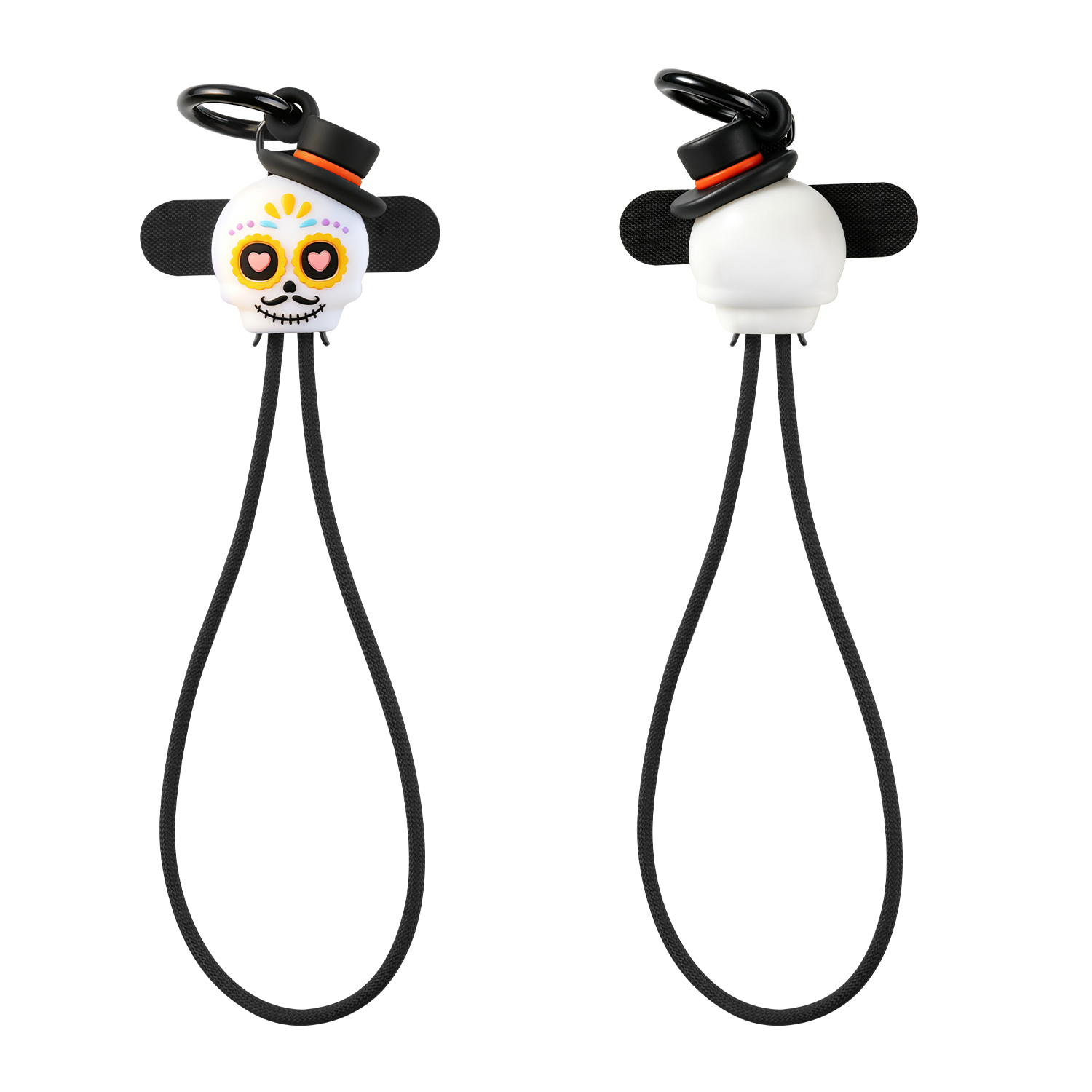 Souvenir Mexico Day of the Dead Gift 60W Fast Charging Cable USB C to USB C Skull Axolotl Wrist Strap Charging Cable for Travel Outdoor