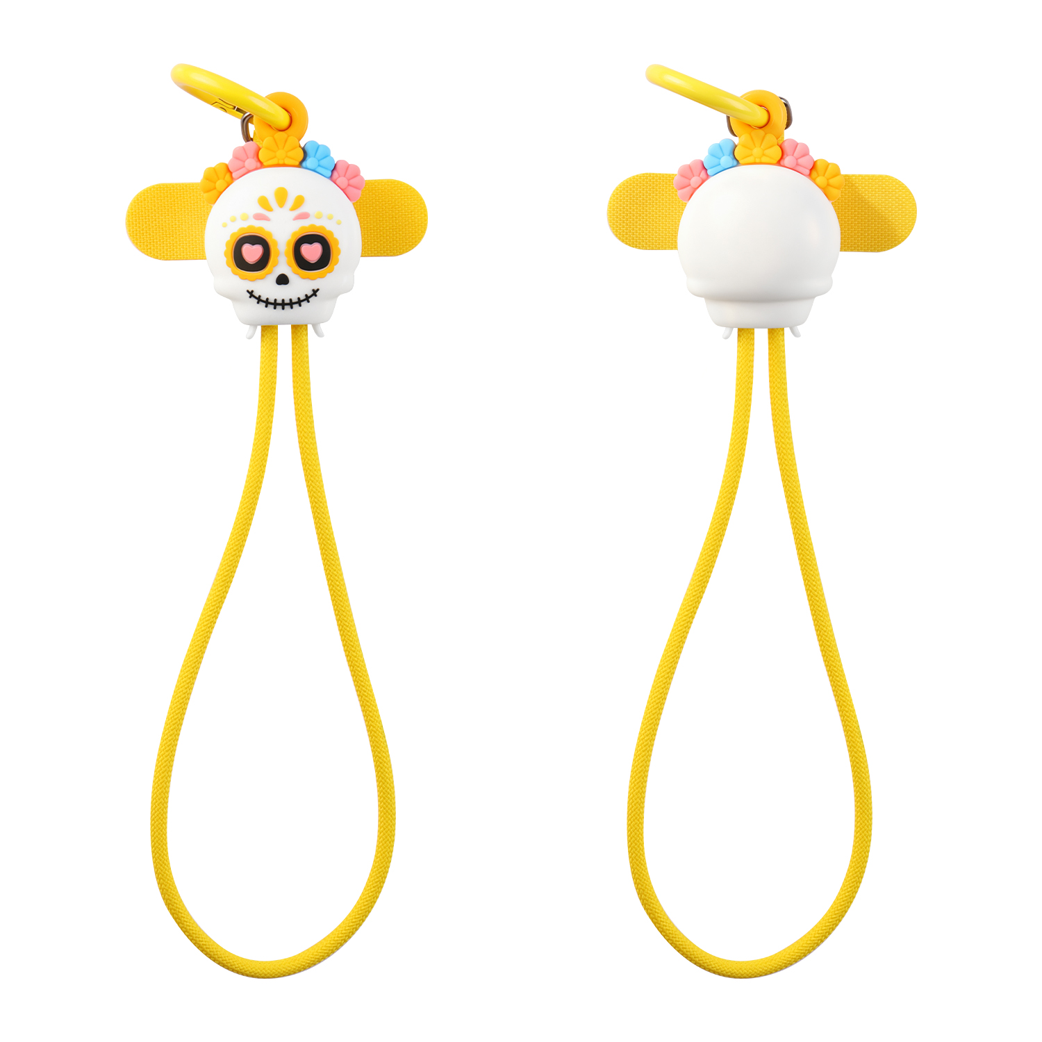 Souvenir Mexico Day of the Dead Gift 60W Fast Charging Cable USB C to USB C Skull Axolotl Wrist Strap Charging Cable for Travel Outdoor