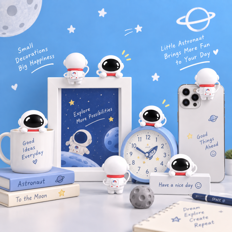 New Astronaut Phone Peeker Hippers Decorative Mini Figures Phone Corner Decor Kawaii Phone Case Spaceman Decorative Mini Figures