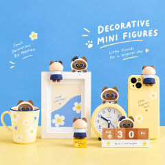 Thai Siamese Cat Student Design Phone Hippers Decorative Mini Figures Phone Top Peeker Decor Kawaii Phone Case Siamese Cat Decorative Mini Figures