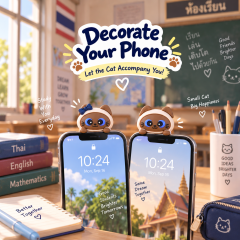 Thai Siamese Cat Student Design Phone Hippers Decorative Mini Figures Phone Top Peeker Decor Kawaii Phone Case Siamese Cat Decorative Mini Figures