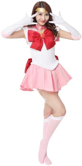 Sailor Moon Chibiusa Cosplay Costume 7 Pcs Set