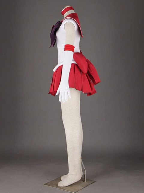 OURCOSPLAY Women's Sailor Moon Hino Rei Cosplay Costume 6 Pcs Set