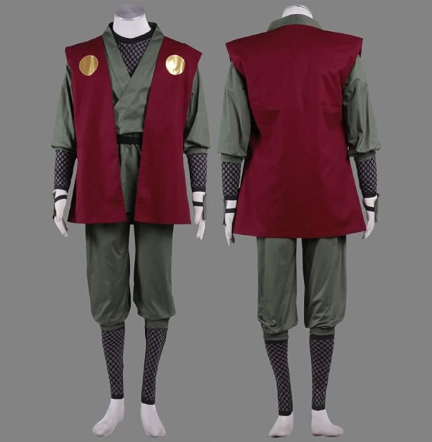 Naruto Jiraiya Anime Cosplay Costume 8Pcs Set