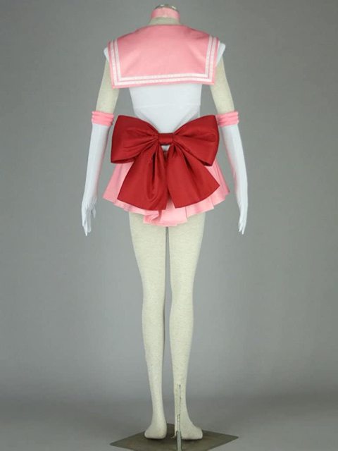 OURCOSPLAY Child Sailor Moon Chibi USA Small Kids Cosplay Costume 7 Pcs Set (Child S(6XS)) Pink,White