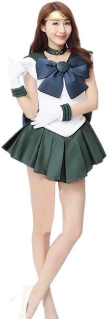 OURCOSPLAY Women's Sailor Moon Neptune KaiOu Michiru Cosplay Costume 6 Pcs Set