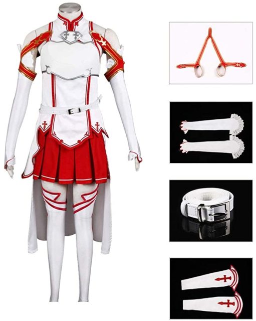 Sword Art Online  Asuna／Yuuki Asuna  Cosplay Costume