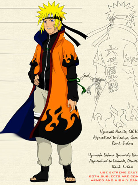 Naruto Uzumaki Naruto 4th Generation Sixth Generation Naruto Cloak Cosplay Costume