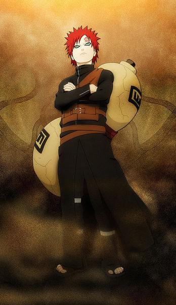 Naruto-Gaara-2 Generation Shippuden Comic Edition-Black Cosplay Costume