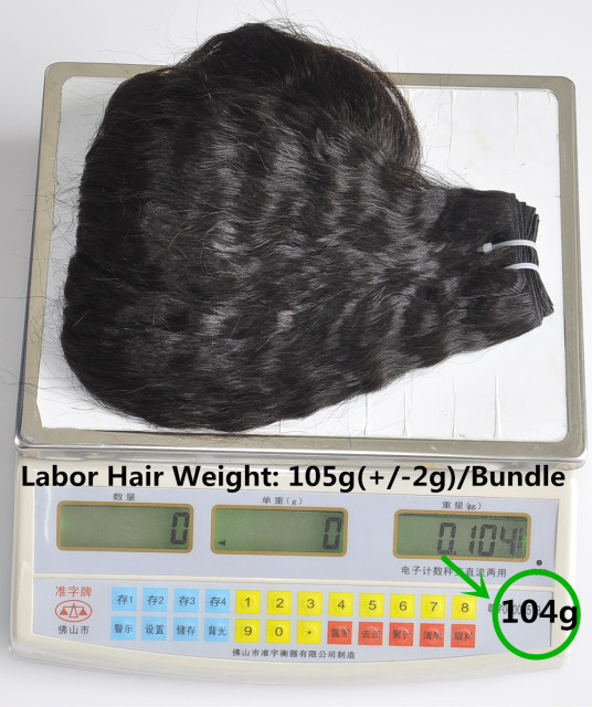 Unprocessed  Hair Extension 105g (+/-2g) /Bundle Natural Vietnamese Virgin Hair Kinky Straight 100% Human Hair Weaves Grade
