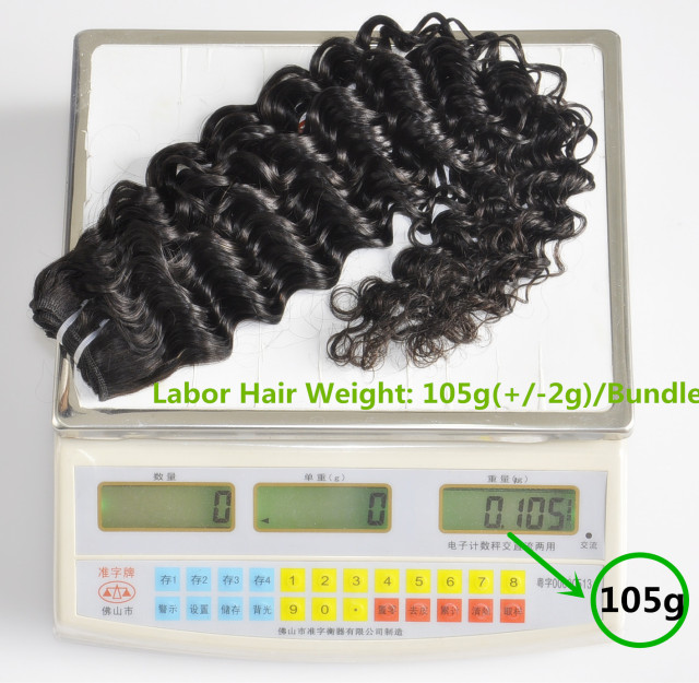 Unprocessed  Hair Extension 105g (+/-2g) /Bundle Natural Vietnamese Virgin Hair Deep Curly 100% Human Hair Weaves Grade