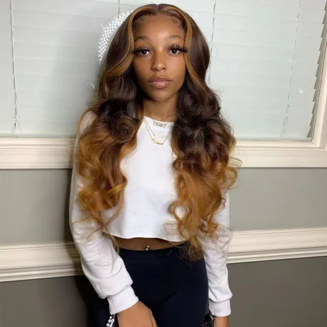 Laborhair Ombre Brown Body Wave Lace Front Wigs