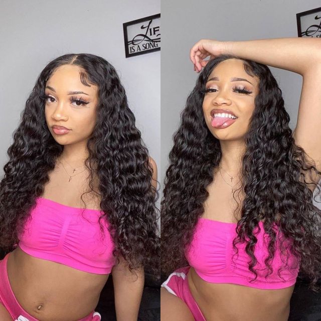 Laborhair Brazilian Water Wave Hairstyle Sale 13x4 Lace Front Wigs