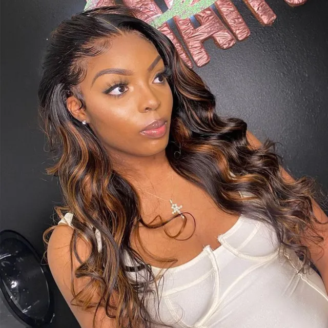 Laborhair Highlight Honey Blonde Body Wave 13x4 Lace Front Wigs Ombre Wig  #P1B/30