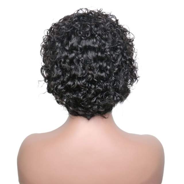 Laborhair Water Wave Short Bob Wig Bouncy Curly Lace Front Wigs 180% Density 8 inch