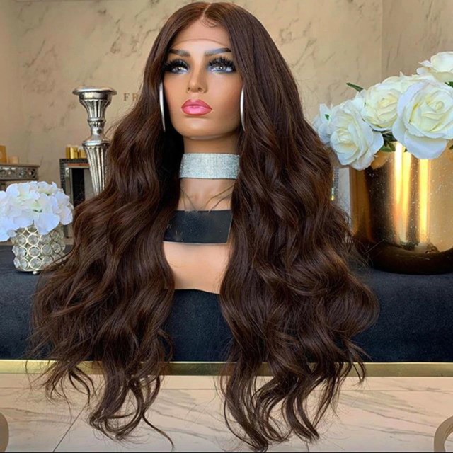 Laborhair Brown Color Body Wave 13x4 Lace Front Wigs