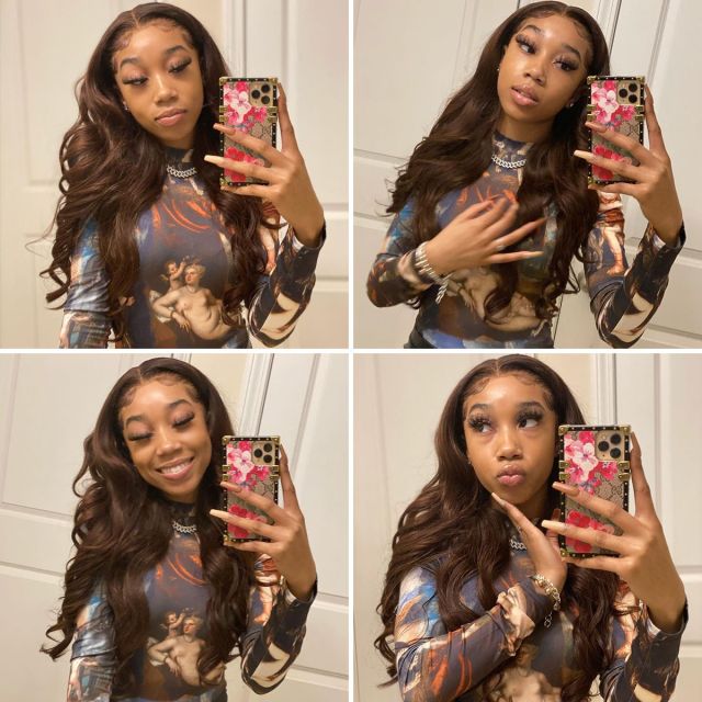 Laborhair Brown Color Body Wave 13x4 Lace Front Wigs