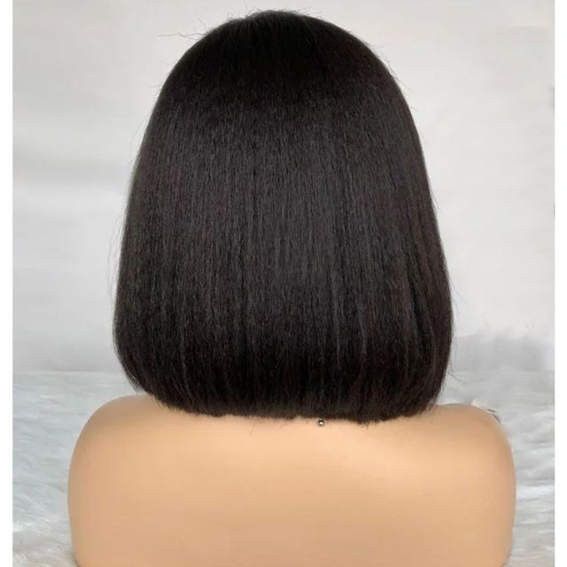 Laborhair Yaki Bob Wigs Kinky Straight Hair Lace Front Wigs