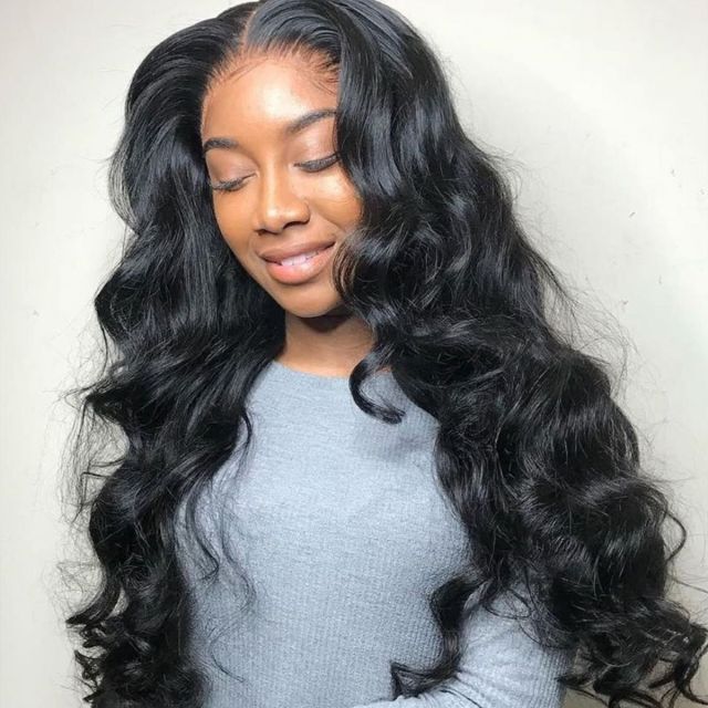 Laborhair Body Wave Lace Closure Wigs 6x6 Pre Plucked Remy Human Hair Wigs Full Ends 180% Density