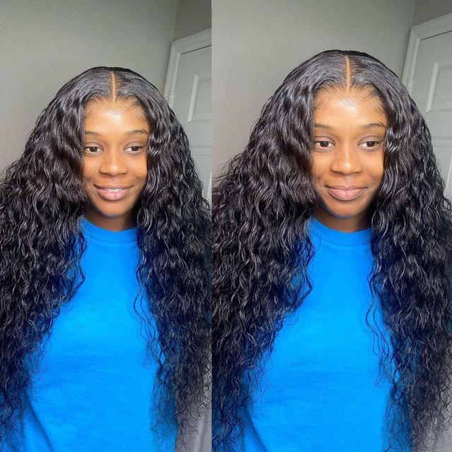 Laborhair Water Wave Lace Front Wigs 6x6 Pre Plucked Wet and Wavy Lace Front Wigs for Full Head 180% Density