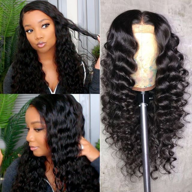 Laborhair 6x6 Pre Plucked Loose Deep Closure Wigs Virgin Human Hair Lace Front Wigs for Full Head