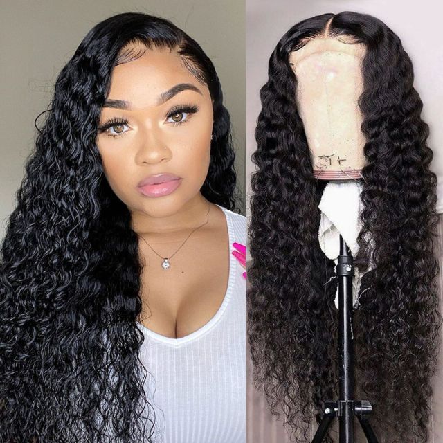 Laborhair 4x4 Lace Closure Wig Deep Wave Human Hair Wigs