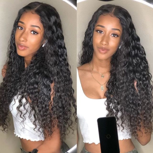 Laborhair 4x4 Lace Closure Wig Water Wave Human Hair Wigs