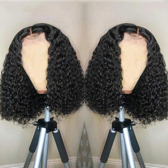 Laborhair Brazilian Curly Short Bob Wigs 100% Human Hair Wigs