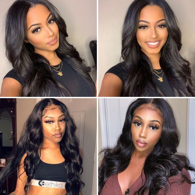 Laborhair 250% High Density Body Wave Human Hair Lace Front Wigs