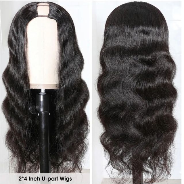 Laborhair Body Wave Human Hair U Part Wigs 150% Density Natural Color Wigs