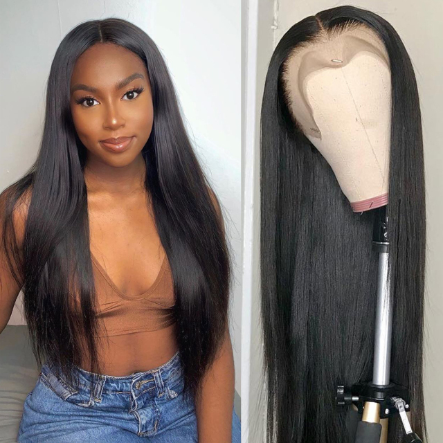 Laborhair 250% High Density Straight Human Hair Lace Front Wigs