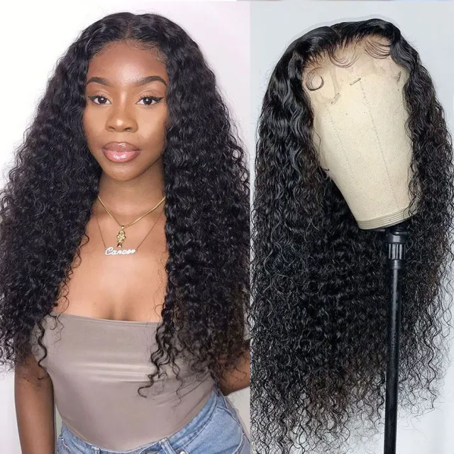 Laborhair 250% High Density Curly Wave Human Hair Lace Front Wigs