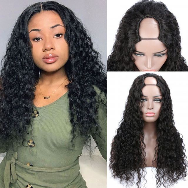 Laborhair U Part Human Hair Wigs Brazilian Water Wave Pre-Plucked Best Human Hair Wig