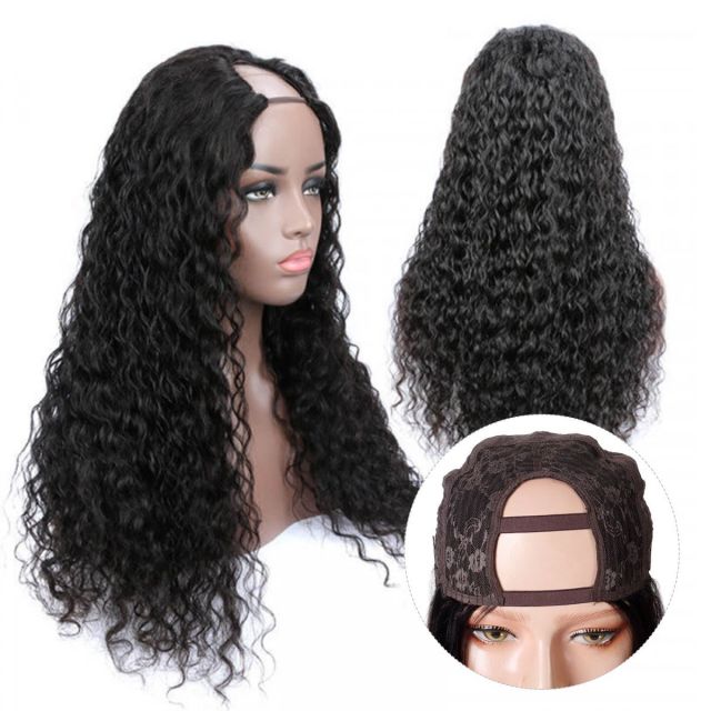 Laborhair U Part Human Hair Wigs Brazilian Water Wave Pre-Plucked Best Human Hair Wig