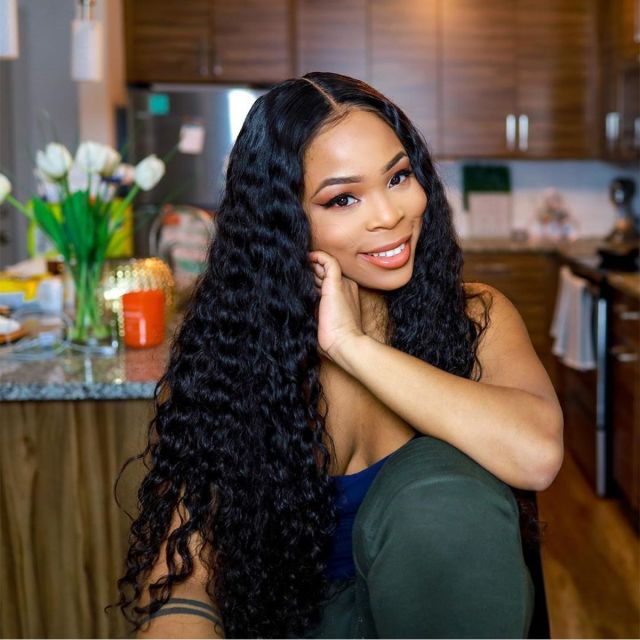 Laborhair 250% High Density Deep Wave Human Hair Lace Front Wigs
