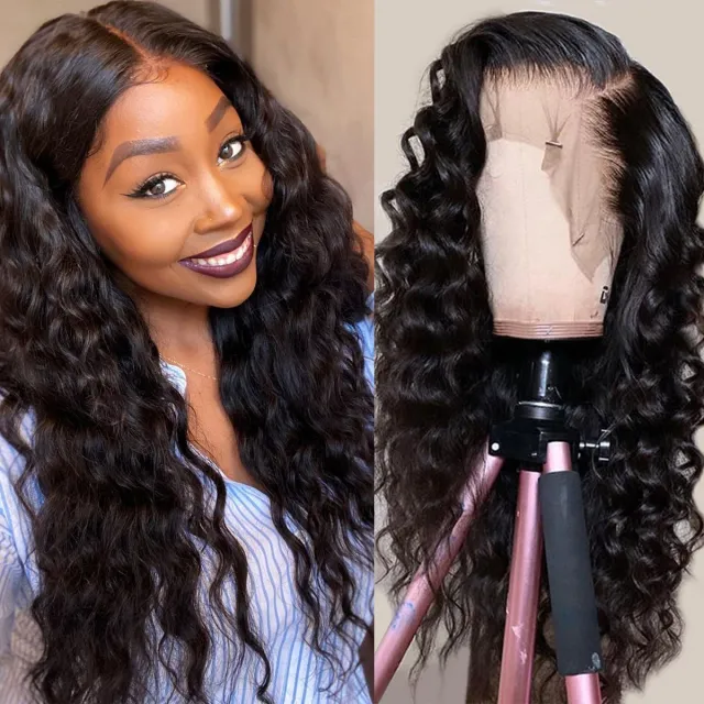 Laborhair 250% High Density Loose Deep Wave Human Hair Lace Front Wigs