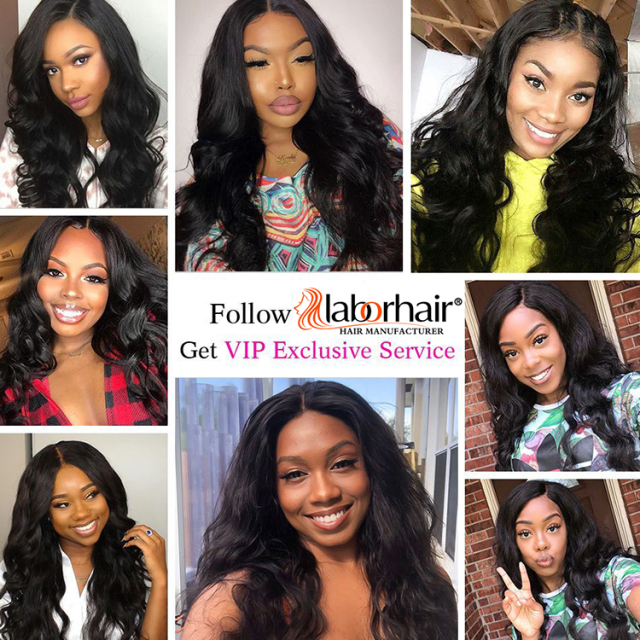 Laborhair Hair Brazilian Body Wave 3 Bundles 100% Human Hair Weave Bundles Brazilian Virgin Hair Body Wavy Hair Extension